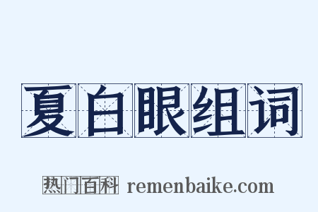 夏白眼组词是什么意思的图片